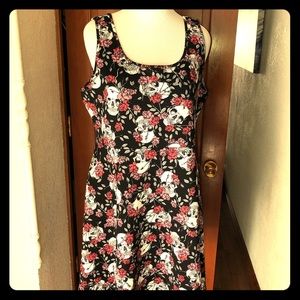 Torrid Skull and Roses Sleeveless  Dress Size 2